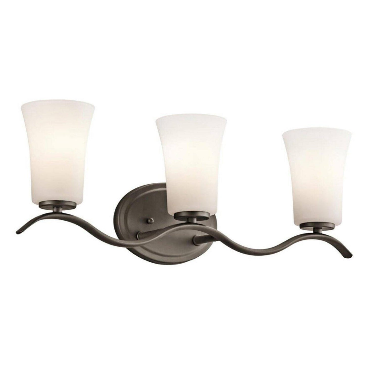 3 Light Bath Vanity Approved For Damp Locations With Transitional Inspirations 23 Inches Wide-Olde Bronze Finish-Incandescent Lamping Type Kichler