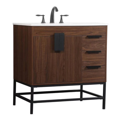 Elegant Kitchen and Bath 32 Inch Single Bathroom Vanity In Green