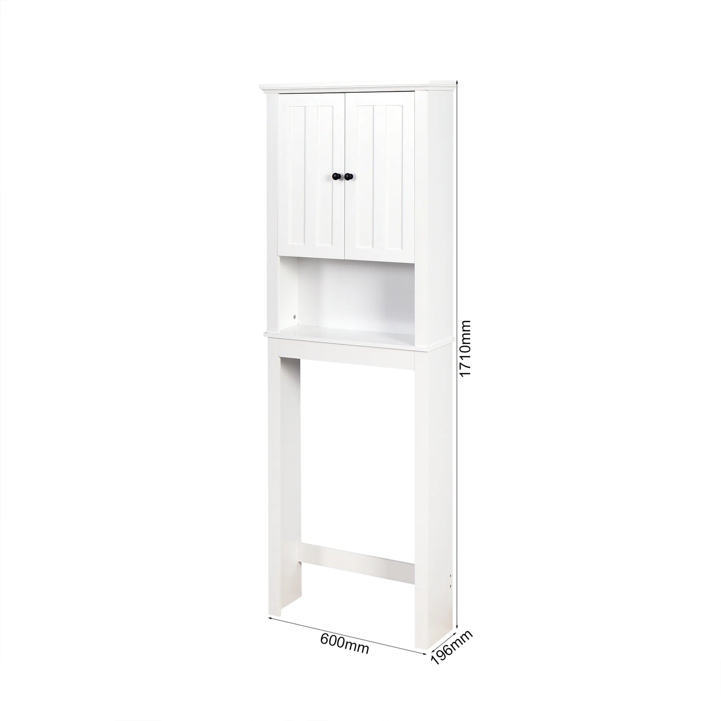 Ktaxon 67"H Over The Toilet Storage, Bathroom Space Saver, Bathroom Cabinet with Double Door & Adjustable Shelves, White
