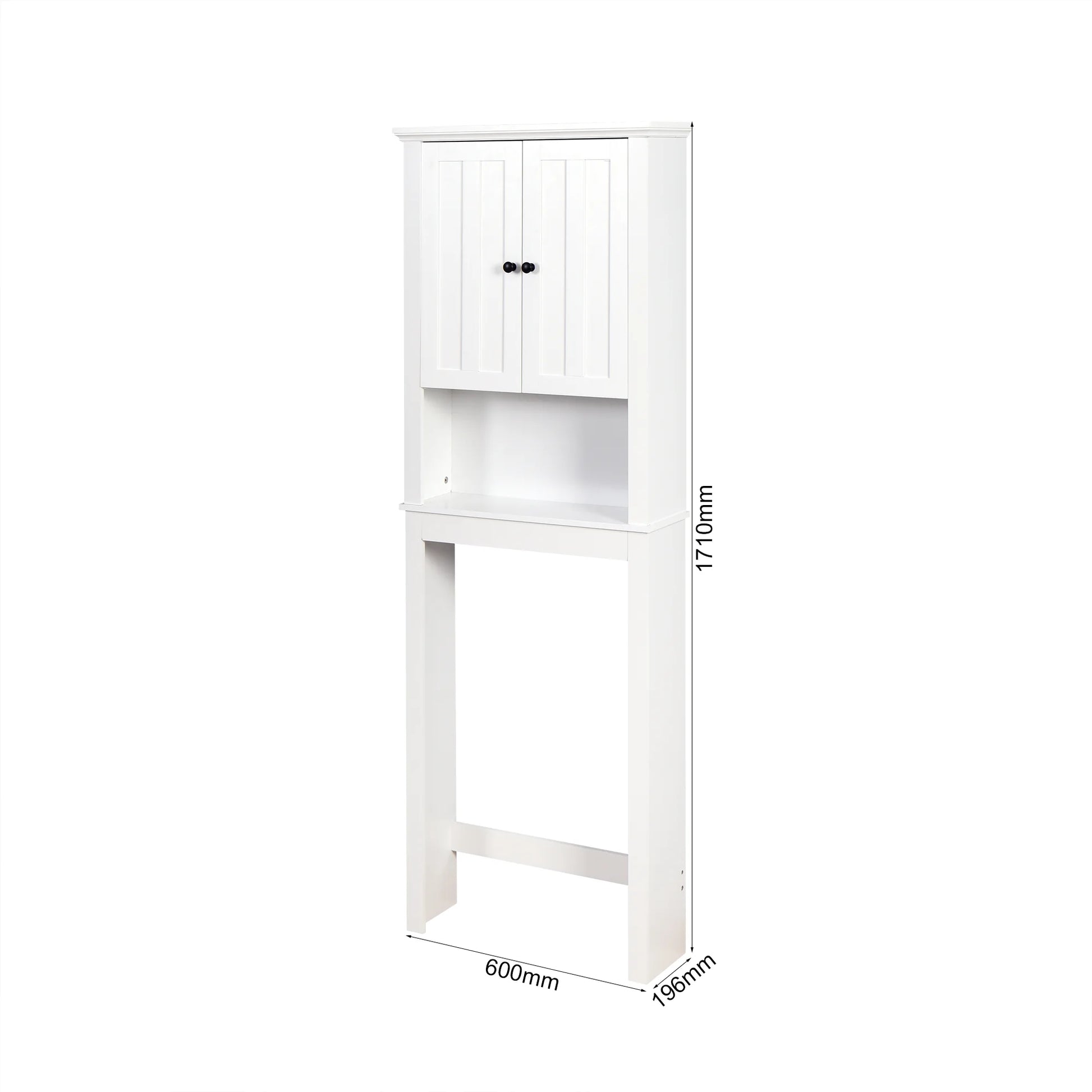 Ktaxon 67"H Over The Toilet Storage, Bathroom Space Saver, Bathroom Cabinet with Double Door & Adjustable Shelves, White