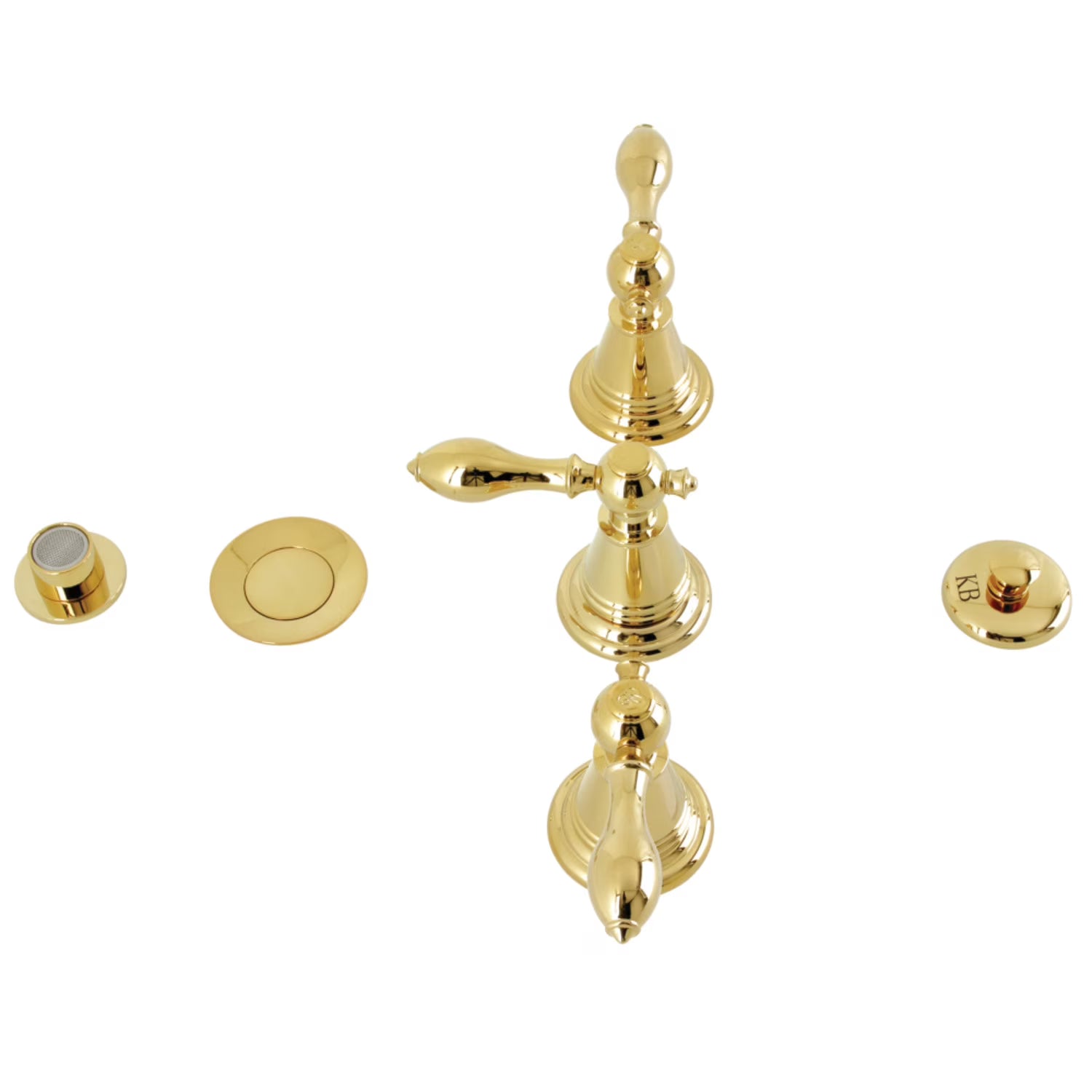 Kingston Brass KB327AL Victorian Three-Handle Bidet Faucet, Brushed Brass