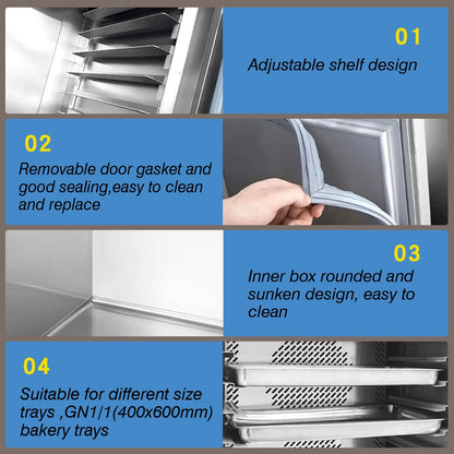 Kolice Commercial 10 Trays Blast Chiller,Blast Freezer with Food Probe, Lowest temp: -40° F, for Restaurants,Bakerys,Schools,Hotels