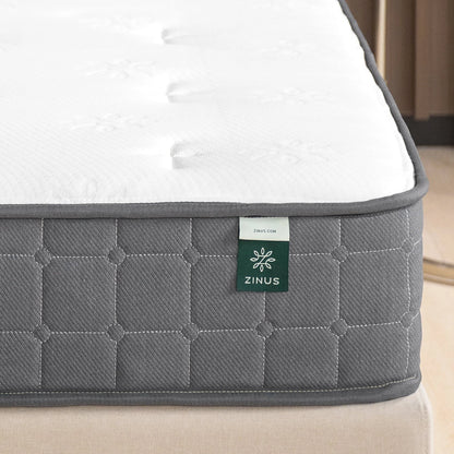 Zinus Cool Touch Comfort 8" Hybrid Mattress - Gel Memory Foam and Pocket Spring, Queen