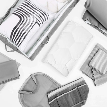 Ravure College Dorm Room Essentials Complete Set, Twin XL Comforter Set, Dorm Bedding, Twin Xl Bed In a Bag Comforter Set with All Dorm Accessories and Bedding, Grey
