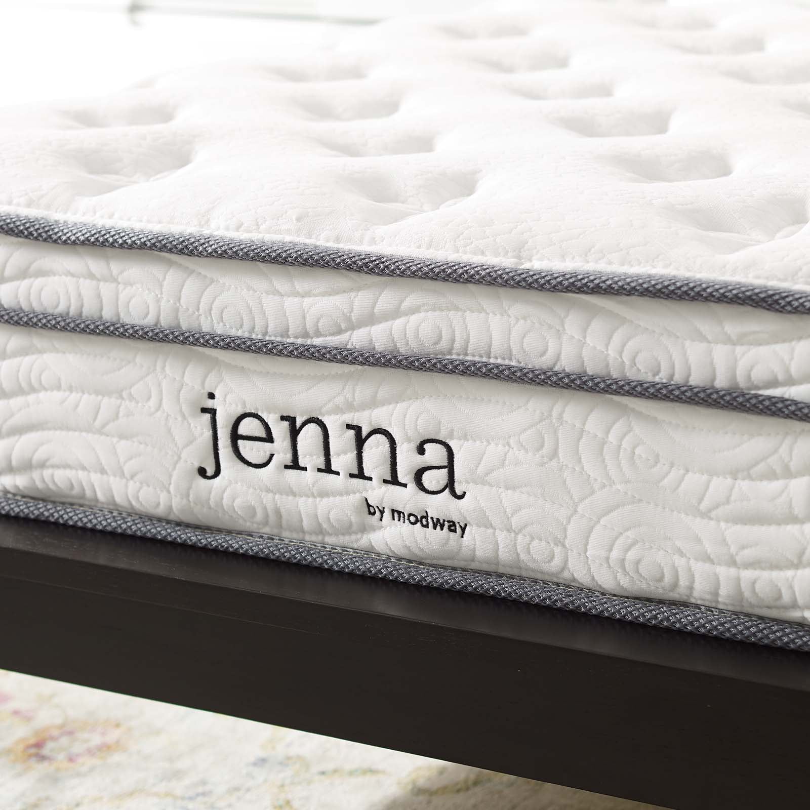 Modway Jenna 8" Innerspring and Foam Twin Mattress in White