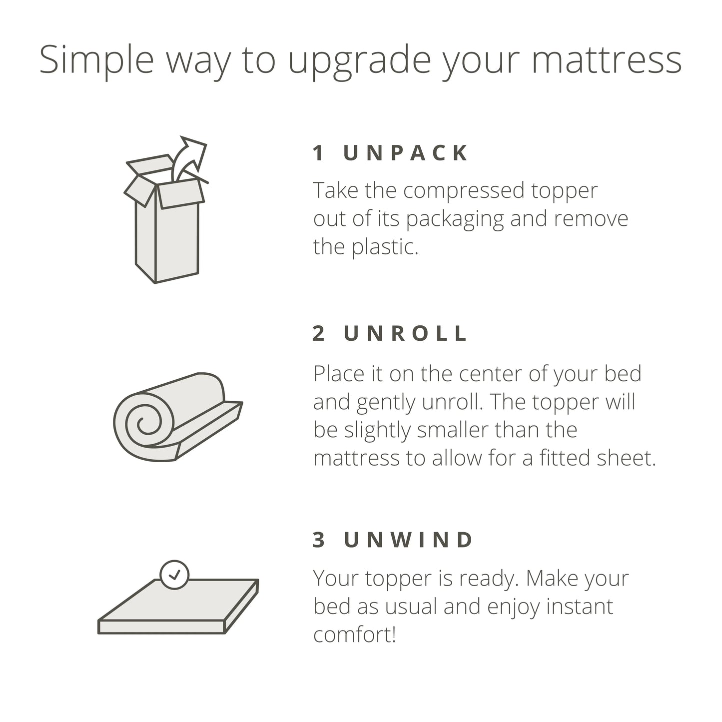 Sleep Studio 4" Breathable Memory Foam Mattress Topper, Full