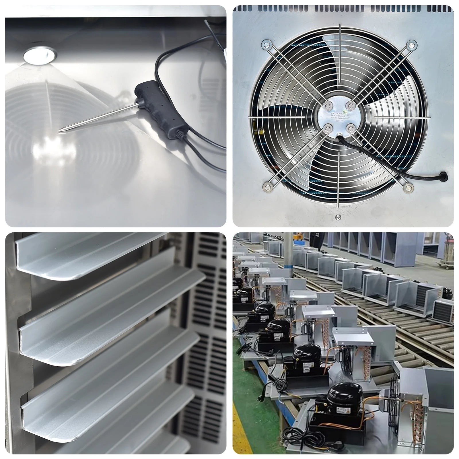 Kolice Commercial 15 Trays Blast Chiller, Blast Freezer with Food Probe,Lowest temp: -40° F for Restaurants,Canteens,Schools,Hotels