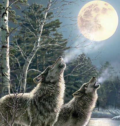 Wilderness Wolf Pack Throw Blanket, Multicolor, Standard Throw