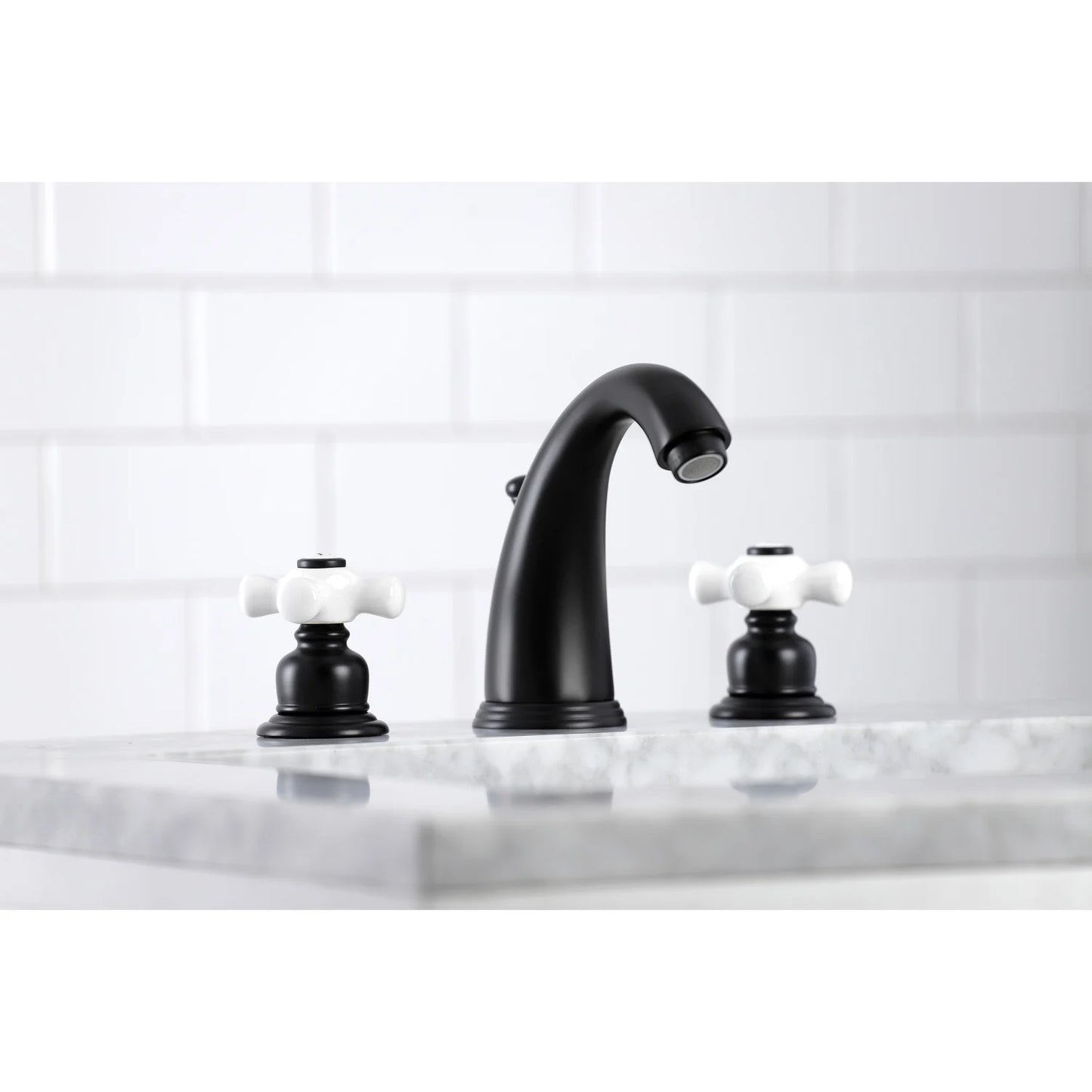 Kingston Brass KB988PX Victorian 2-Handle 8 in. Widespread Bathroom Faucet, Brushed Nickel