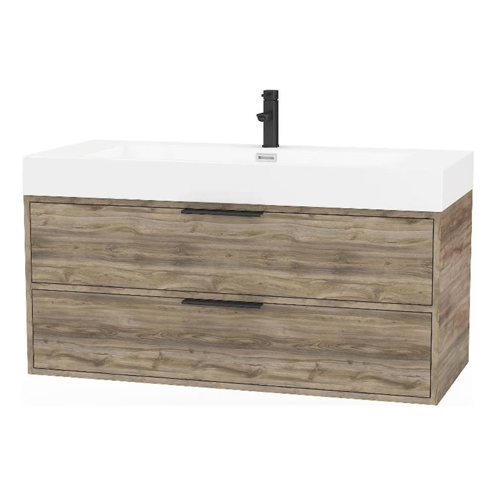 Cutler Kitchen and Bath Savoy 42" Wood/Cultured Marble Bathroom Vanity - Brown