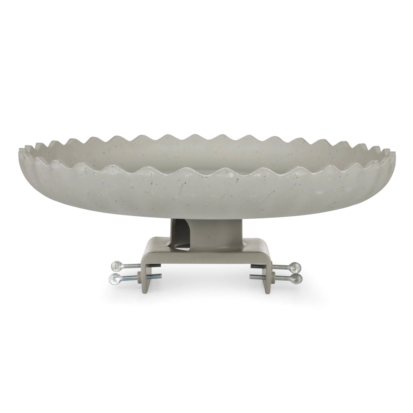 Farm Innovators Outdoor Heated Bird Bath, 120W Stone Birdbath w/Deck Mount