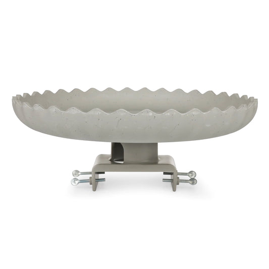 Farm Innovators Outdoor Heated Bird Bath, 120W Stone Birdbath w/Deck Mount