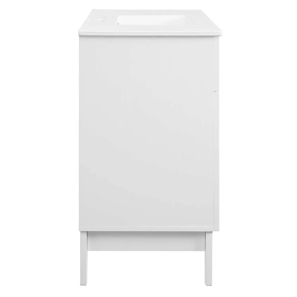 Modway Isle 48" Bathroom Vanity Cabinet in White White
