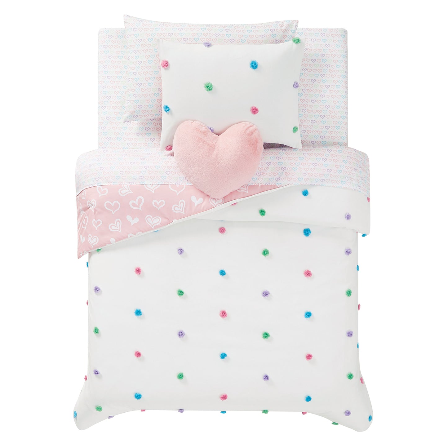 Mason & Mollie Pom Dots 6-piece Bedding Set
