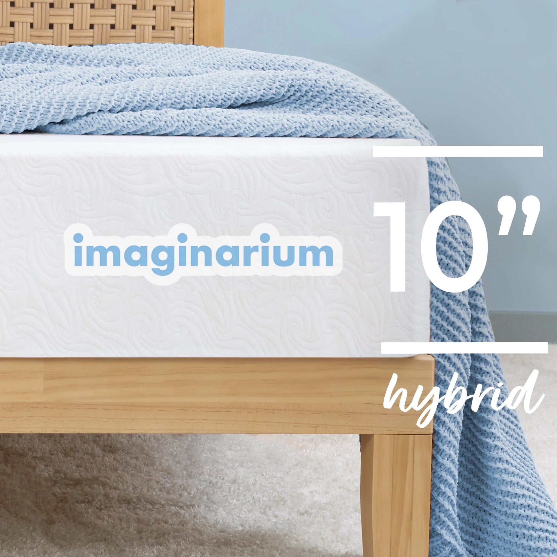 Imaginarium 10" Hybrid of Memory Foam and Coils Mattress with Antimicrobial Treated Cover, King