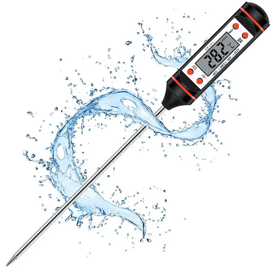 Meat Thermometer,Instant Read Digital Cooking Thermometer,Electronic Food Thermometer with Super Long Probe for Kitchen,Milk,Candy,BBQ and Grill