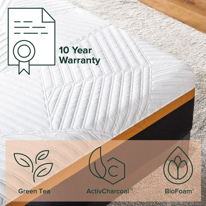 Zinus Cooling Copper ADAPTIVE® 10" Hybrid of Copper Memory Foam and Pocket Spring Mattress, Queen