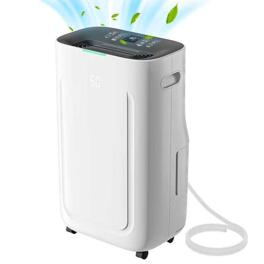 Rocyis 22 Pint/day (DOE) 5500 sq. ft. Dehumidifier for Home, 1.7 Gallon6.5L Water Tanks, Auto Drain or Manual Drainage, for Basements, Bedroom, Bathroom