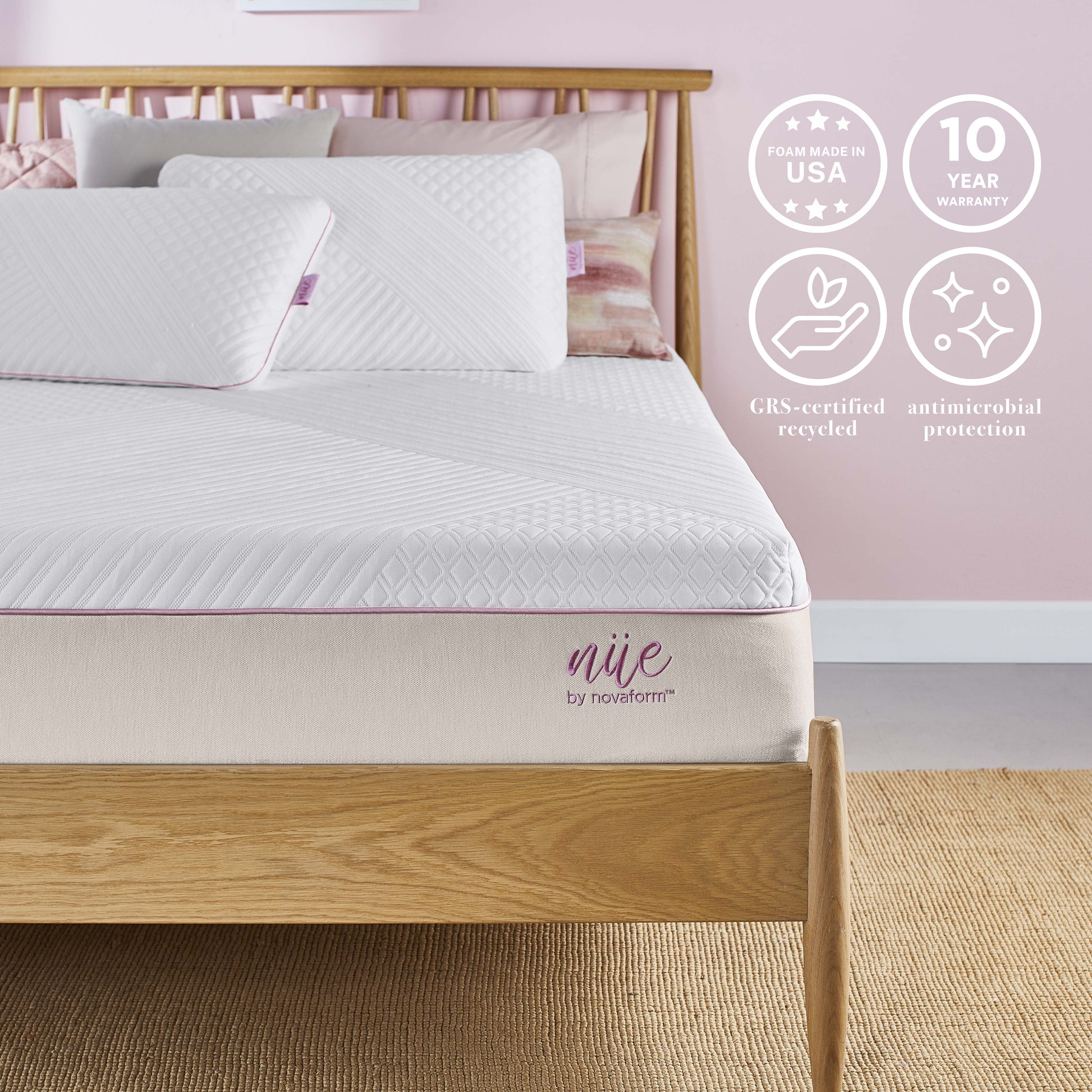 nue by Novaform 10" Cooling Gel Memory Foam Mattress, Queen