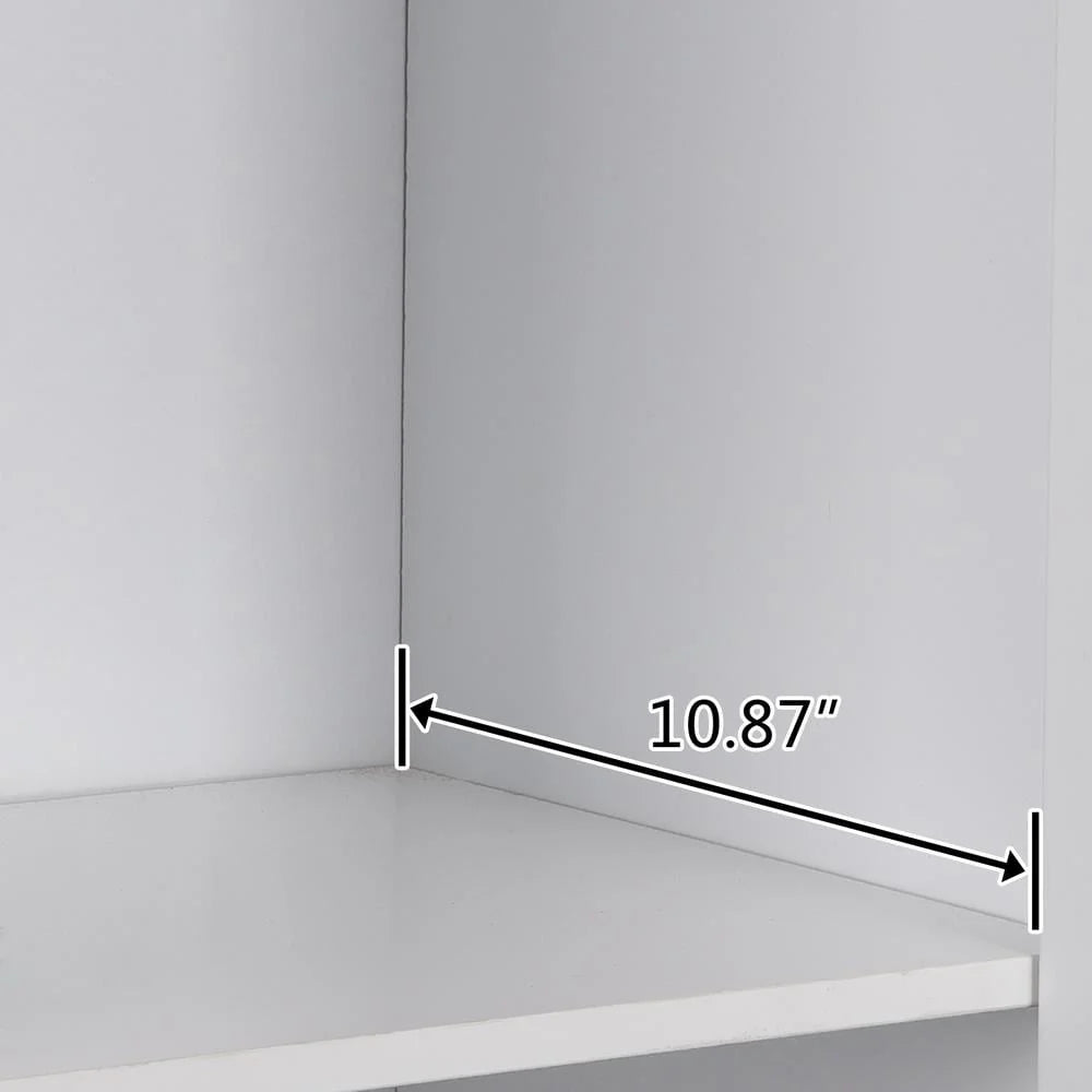 UBesGoo 72" Traditional Freestanding Kitchen Pantry Cabinet Wardrobe Armoire, White