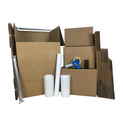 uBoxes 2 Room Wardrobe Kit 20 Moving Boxes plus Packing Supplies