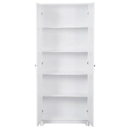 UBesGoo 72" Traditional Freestanding Kitchen Pantry Cabinet Wardrobe Armoire, White