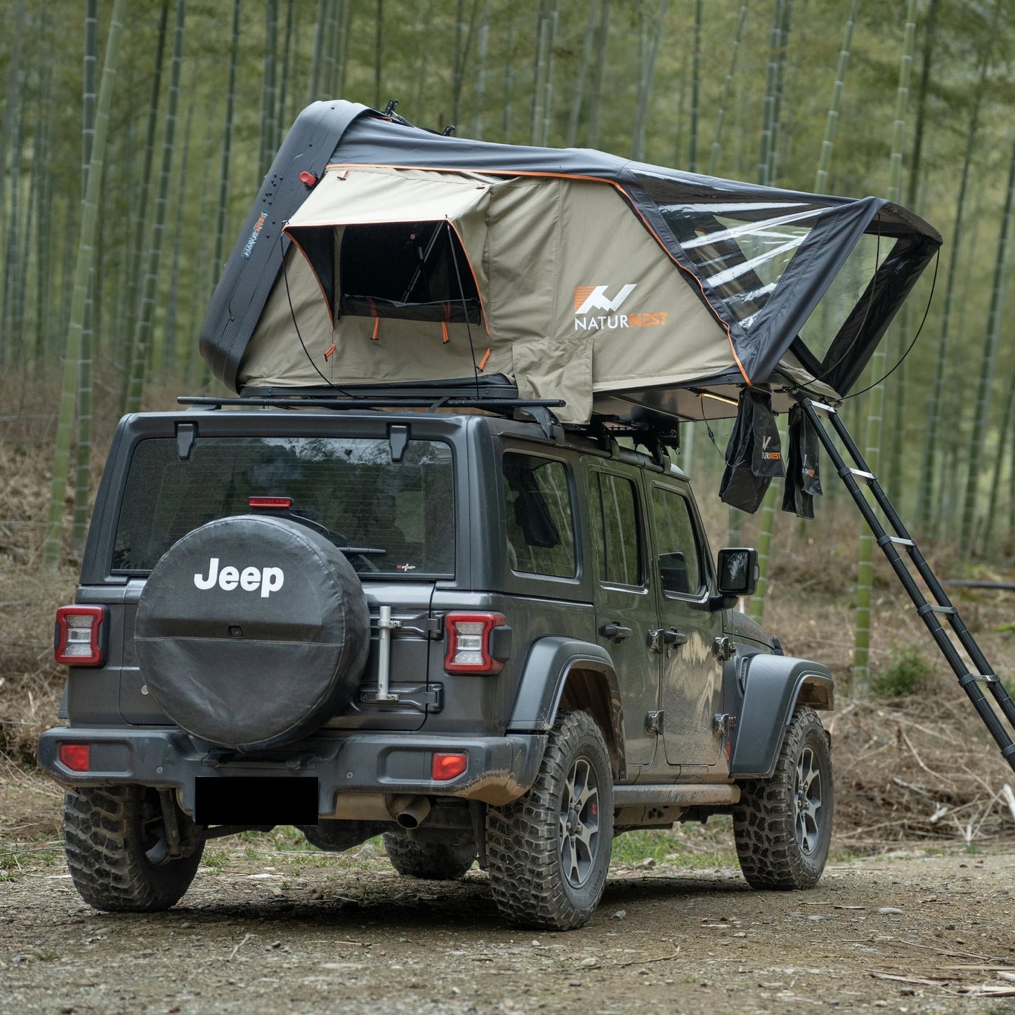 Naturnest Premium Weatherproof 2-3 Person Rooftop Tent with Adjustable Dual Lighting, Memory Foam Bedding, Spacious Interior, and Exceptional Delivery