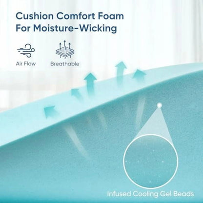 Memory Foam Mattress Topper King Size, 3 Inch Gel Infused Cooling Mattress Pad with Breathable Bamboo Cover, Pressure Relief & Machine Washable Bed Topper 76"x80" Gray