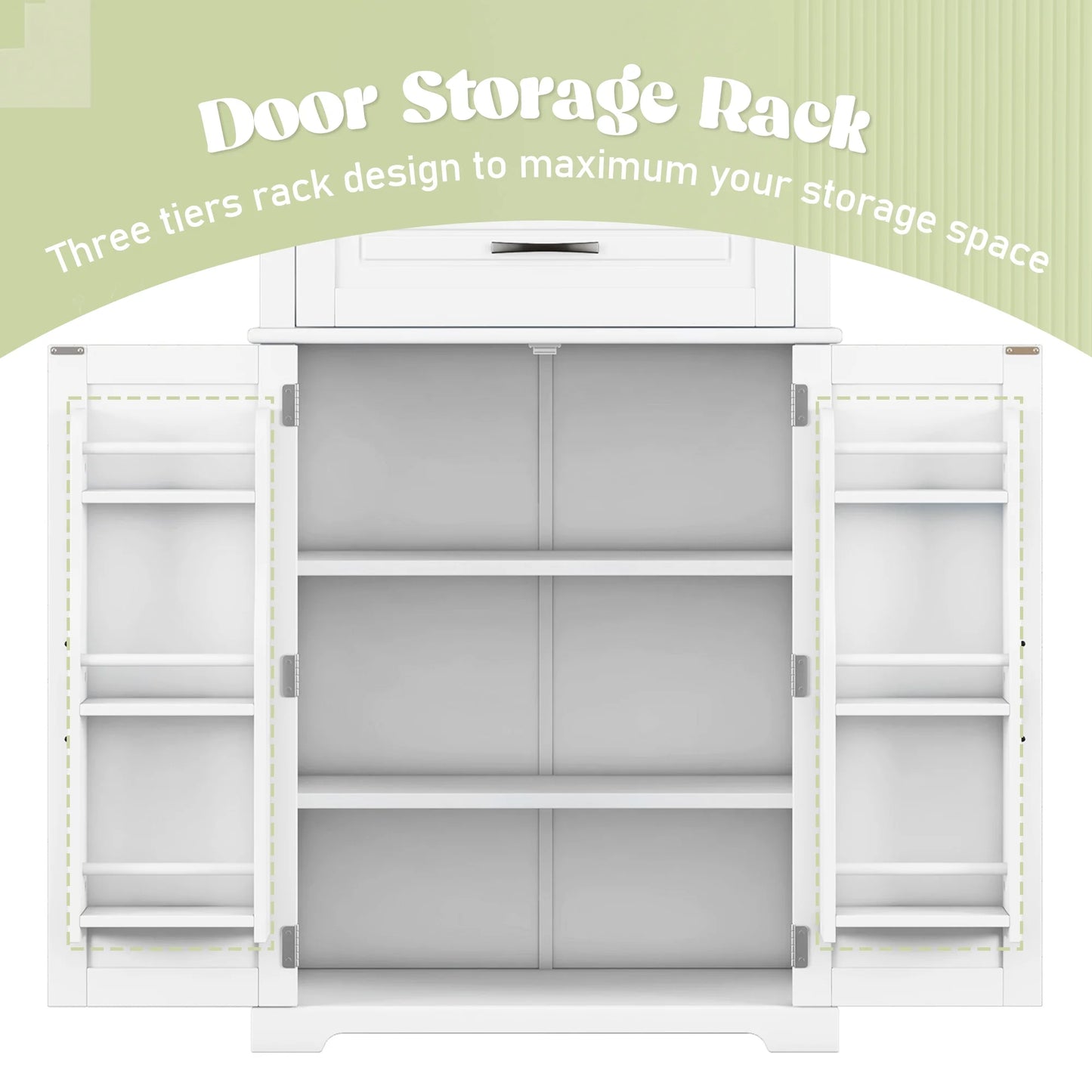 Euroco Bathroom Storage Cabinet with Multi-Functional Storage Space, Drawer with Slide Rails, Adjustable Shelf