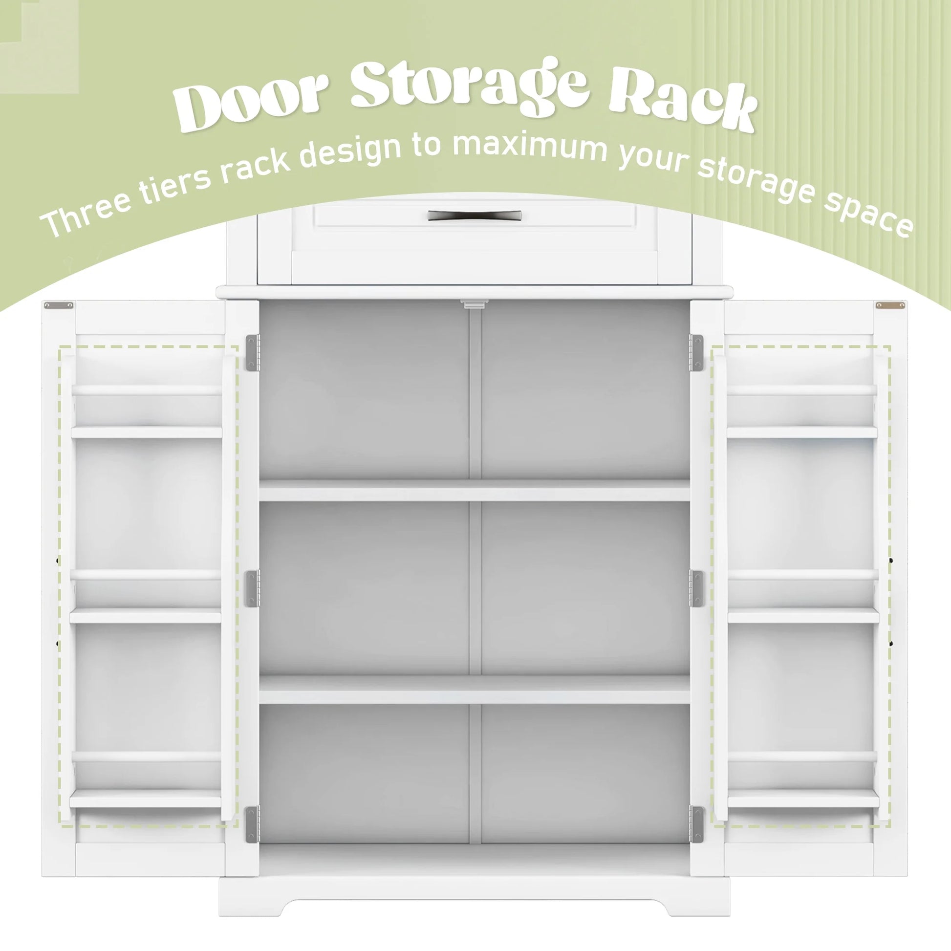 Euroco Bathroom Storage Cabinet with Multi-Functional Storage Space, Drawer with Slide Rails, Adjustable Shelf
