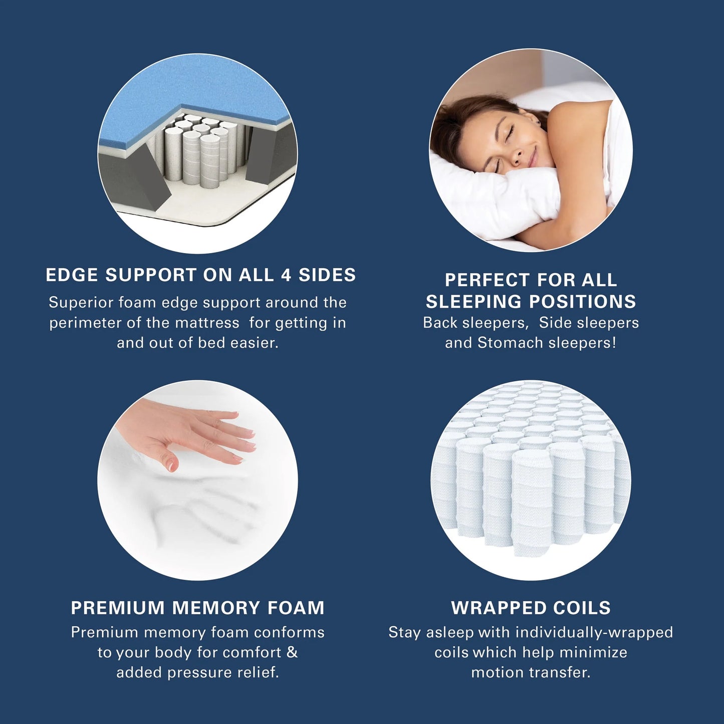 The Allswell X 10°?Hybrid of Memory Foam and Coils Mattress With Antimicrobial Treated Cover, Queen