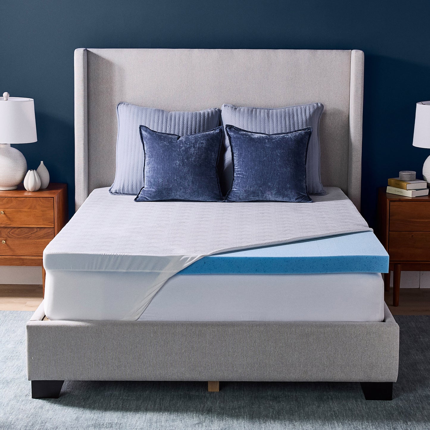Novaform Advanced Cooling Gel Memory Foam Mattress Topper