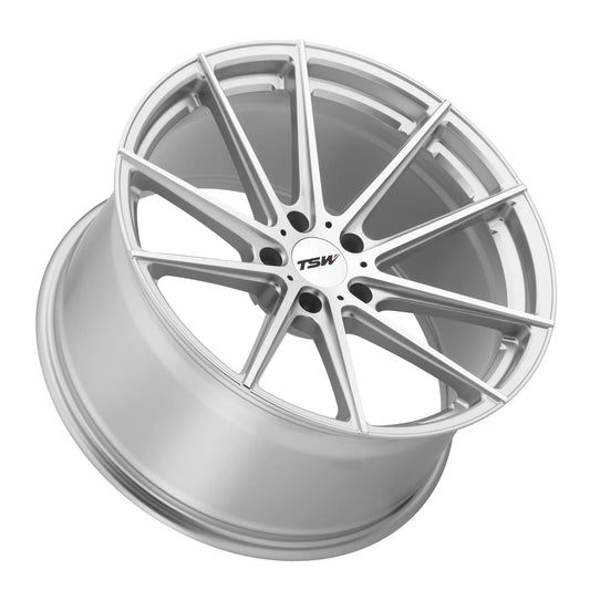Tsw Bathurst 19X9 5X120 15Et 76.1Cb Silver W/Mirror Cut Face Wheel