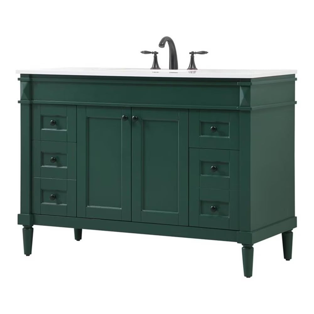 48 inch single bathroom vanity in black