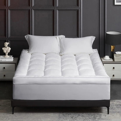 Down Alternative Mattress Topper Twin- Pillow Top Mattress Topper Mattress Pad 8-24" Deep Pocket