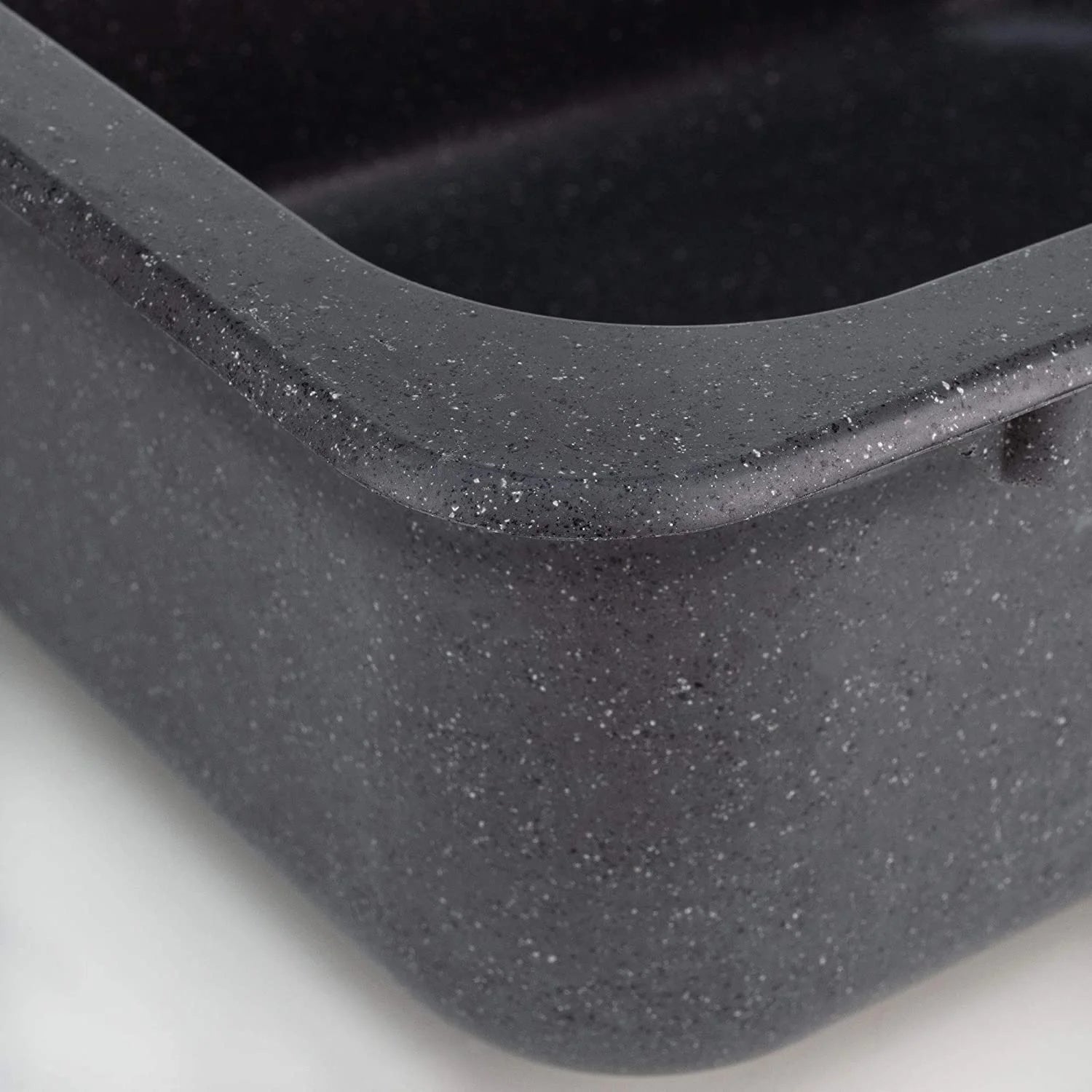 RecPro RV Kitchen or Bathroom Bar Sink | 15" X 13" | White or Black Granite | Single Plumbing Hole | Made in USA (Black Granite)