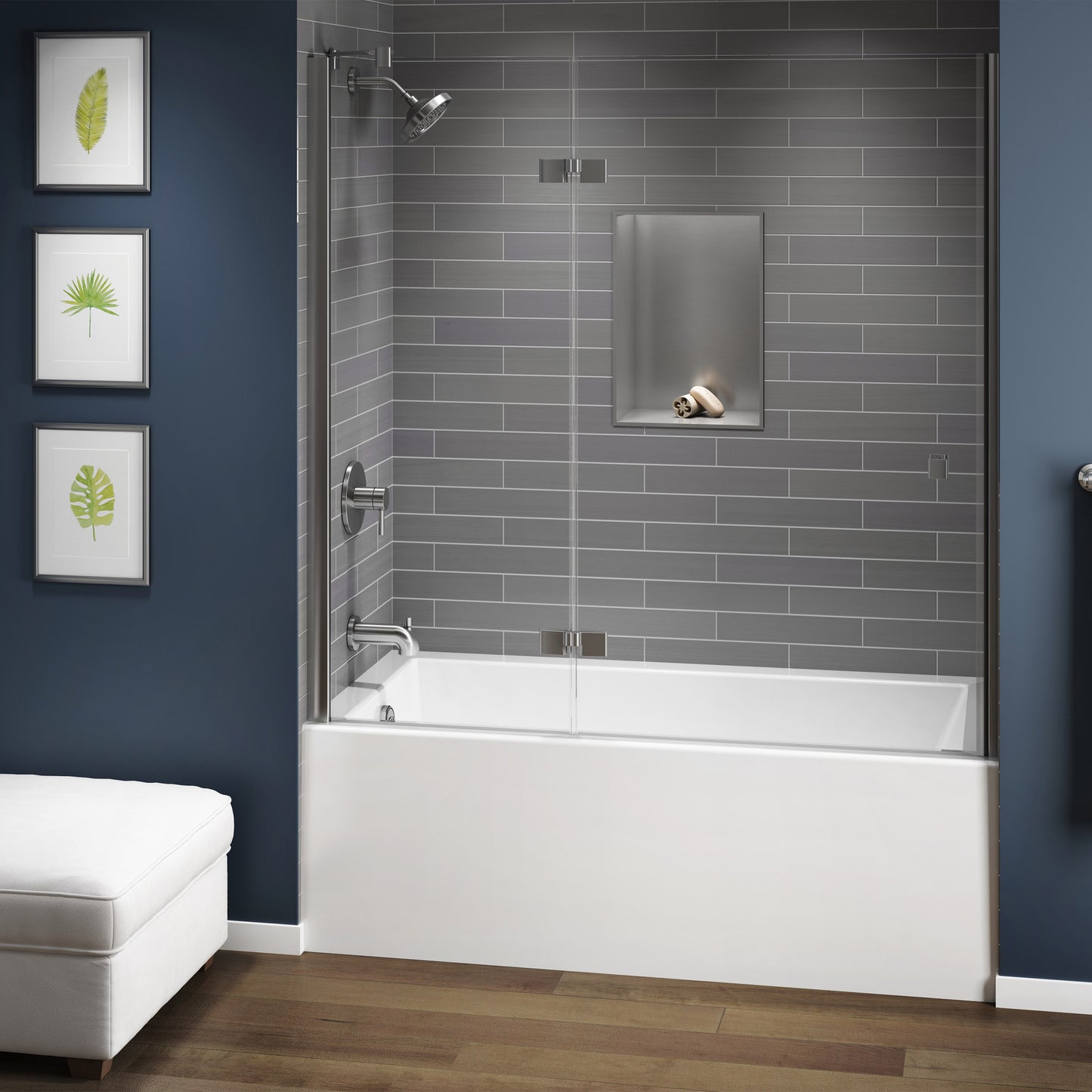 Jacuzzi Projecta Rectangle Flat Front White Skirted Bathtub