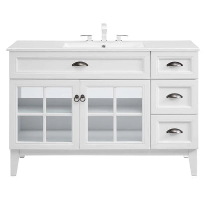 Modway Isle 48" Bathroom Vanity Cabinet in White White