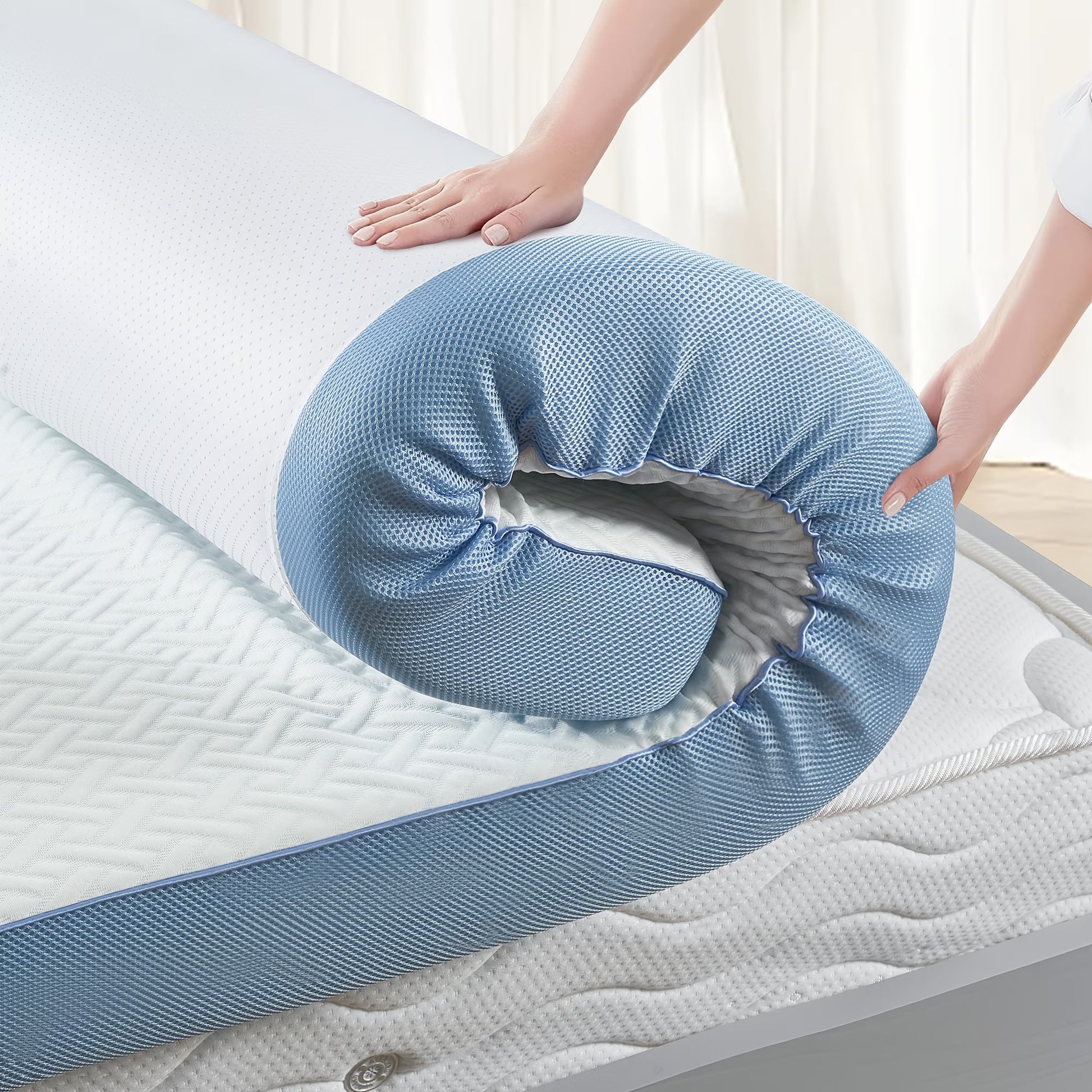[Cooling Gel Mattress Topper] 4 Inch Cooling Mattress Topper - Premium Memory Foam Mattress - Soft & Breathable Gel Bed Topper with Removable Cover