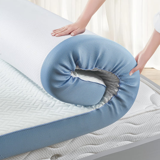 [Cooling Gel Mattress Topper] 4 Inch Cooling Mattress Topper - Premium Memory Foam Mattress - Soft & Breathable Gel Bed Topper with Removable Cover