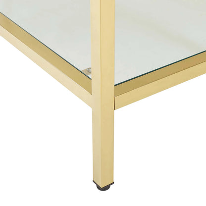 Modway Kingsley 60" Gold Stainless Steel Bathroom Vanity in Gold White