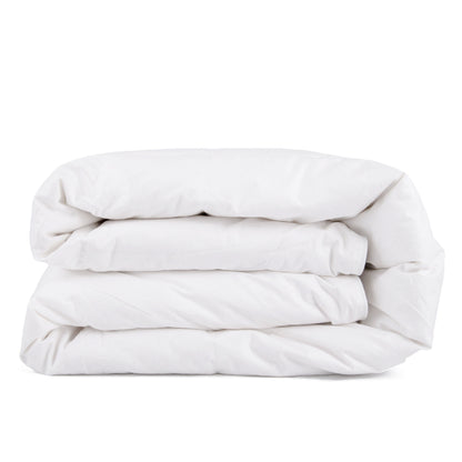 Organic Club Queen Cotton Duvet with Feather and Duck Down Filling 100% Cotton Cover Comforter All-Season Bedding Queen Size 87x87" (220x220 cm), Machine Washable, White