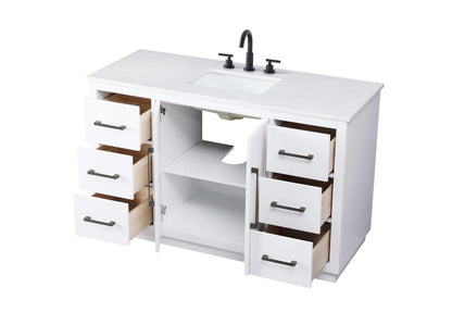 Elegant Kitchen and Bath 54 inch Single Bathroom Vanity in Hazel Oak