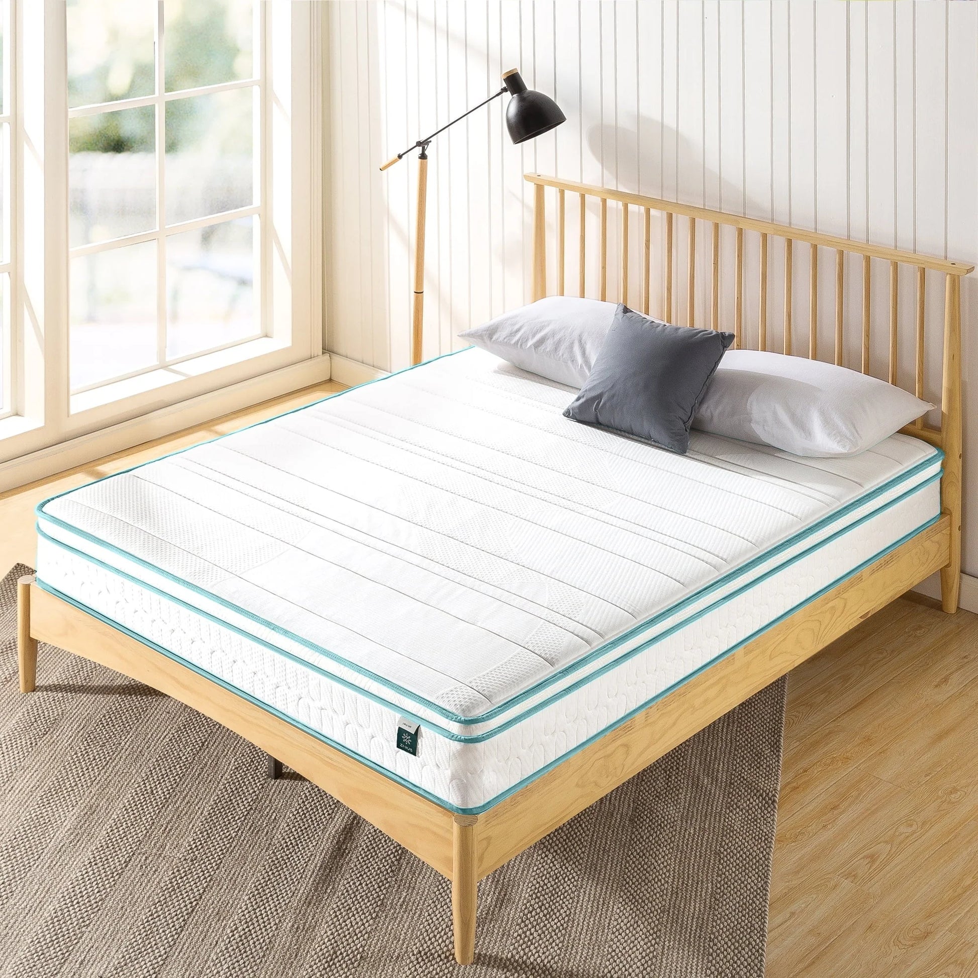 Zinus Green Tea Infused Euro Top 8" Innerspring Mattress, Queen