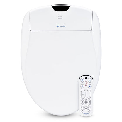 Brondell Bidet Toilet Seat S1400, Smart Toilet Seat, Dual Stainless-Steel, Self-Cleaning Nozzle With Clean Plus Technology, Endless Warm Water Bidet, Warm Air Dryer-Nightlight, Heated Seat, Elongated