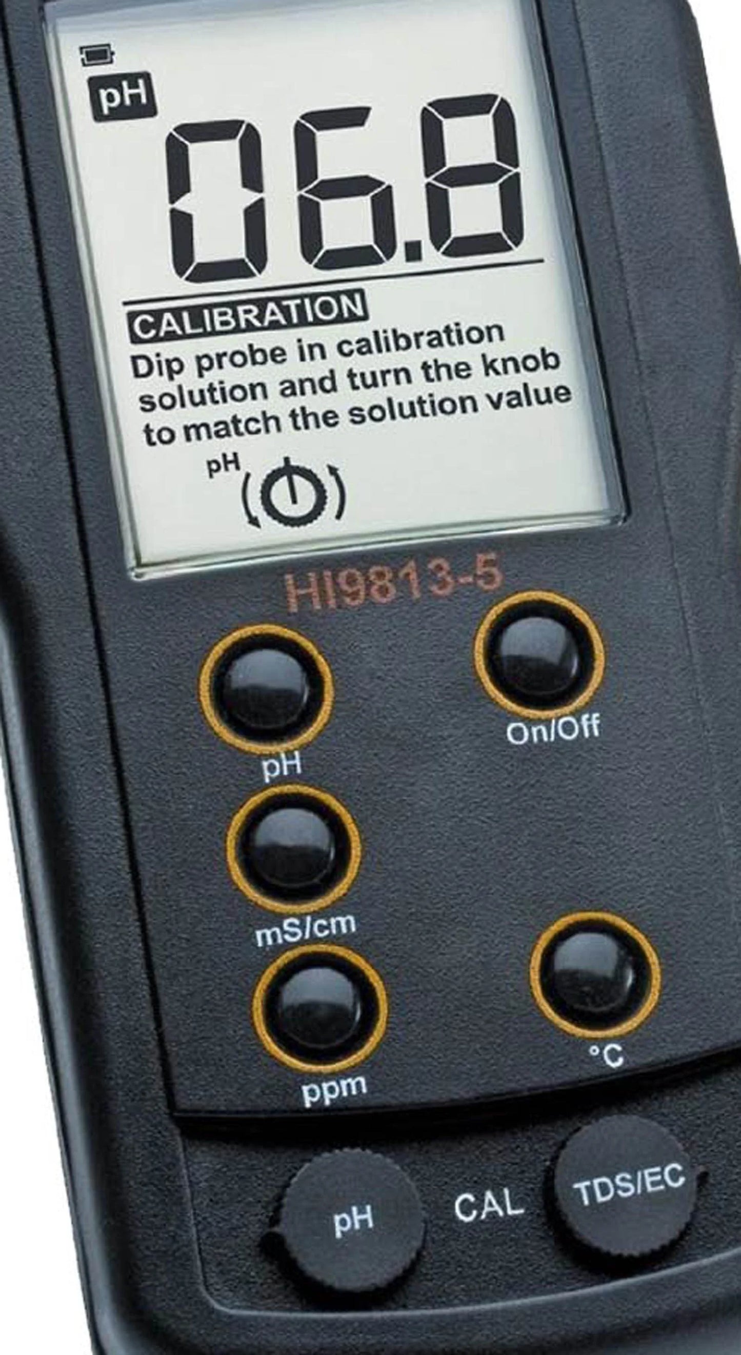 Hanna Instruments Grochek pH/EC/TDS/C Portable Meter Tester w/Probe | HI9813-5N