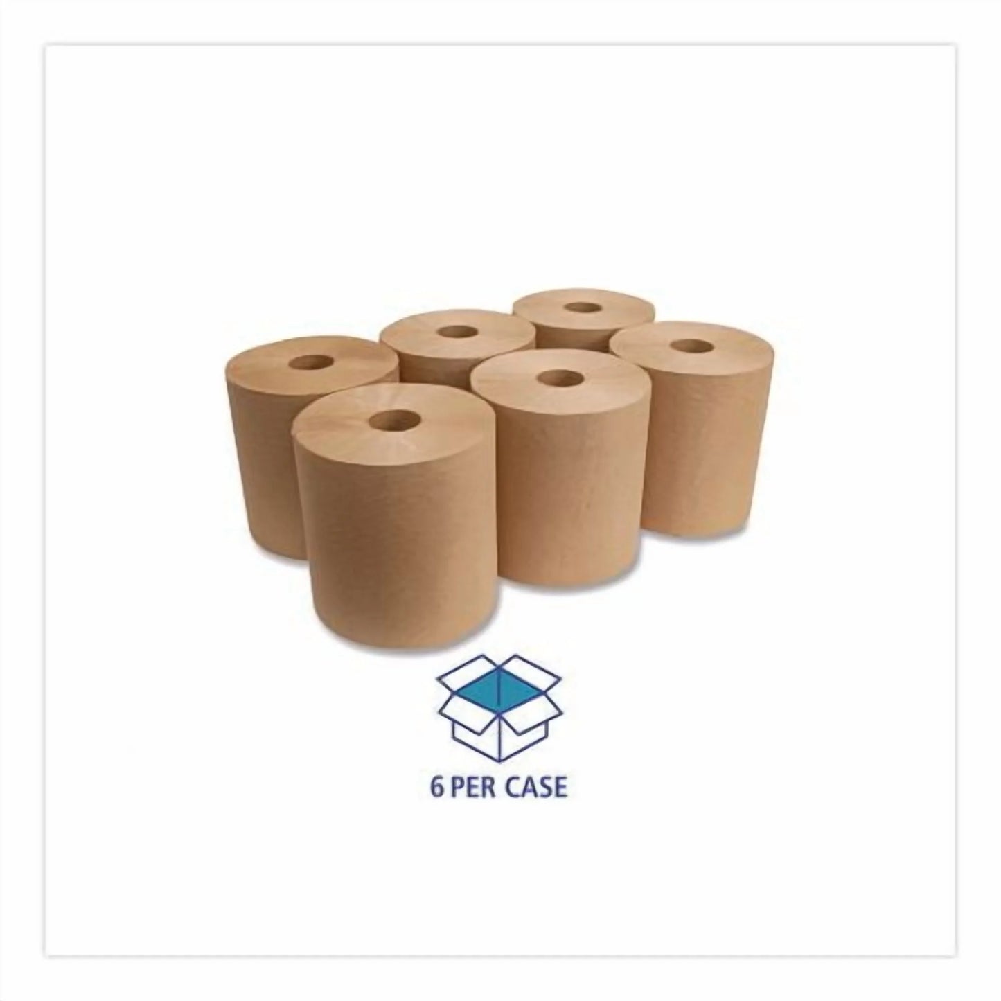 Boardwalk Green Universal Roll Towels, 1-Ply, 8" x 800 ft, Natural, 6 Rolls/Carton | Bundle of 5