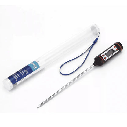 Meat Thermometer,Instant Read Digital Cooking Thermometer,Electronic Food Thermometer with Super Long Probe for Kitchen,Milk,Candy,BBQ and Grill