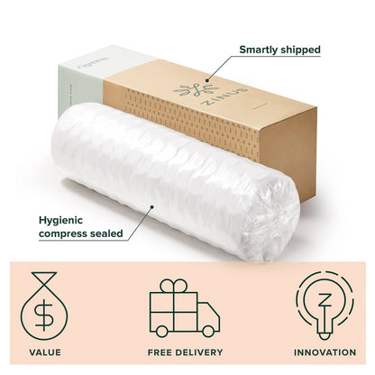 Zinus Euro Top 12" Hybrid Mattress - Comfort Foam and Pocket Spring, Queen