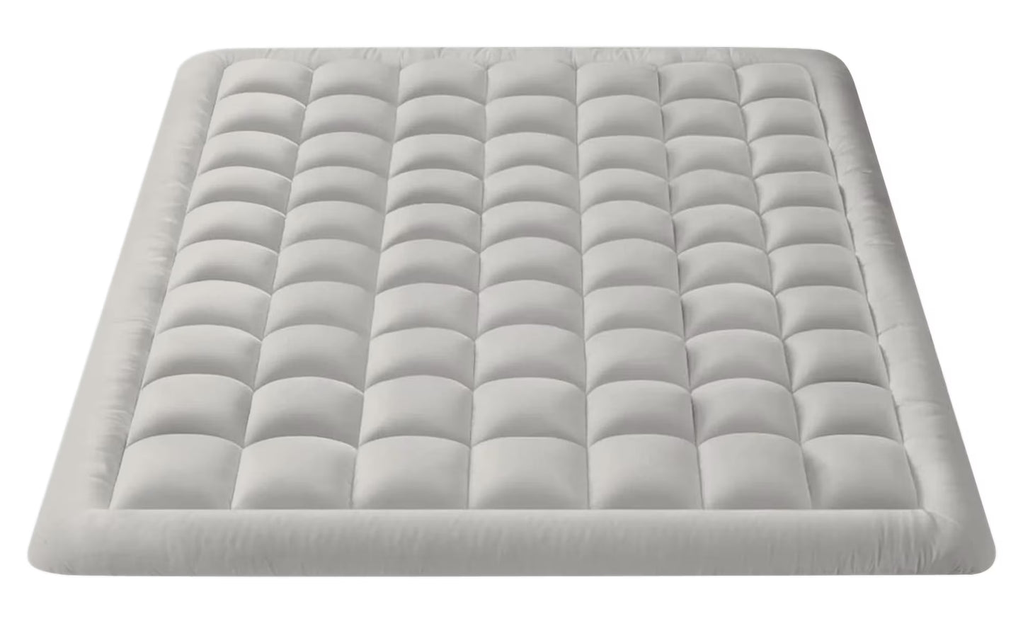 Twin Size- 1 Piece 800 GSM Down Alternative 3 Inch Thick Upto 15" Deep Pocket Fitted Mattress Topper Protector Extra Soft Comfortable Sleep for All Season- Twin(39X75 Inche), White